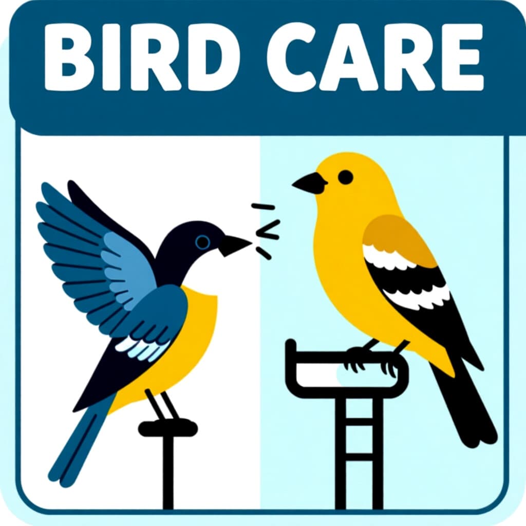 AI generated image: picture about bird care. picture style: comic identifying treating common s m, high quality, detaile