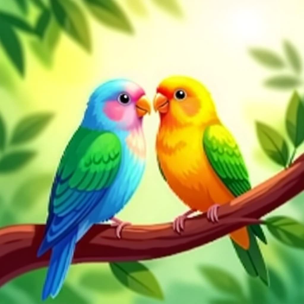 AI generated bird: picture about bird care. picture style: comic pet bird seasonal risk assessment s m, high quality, d