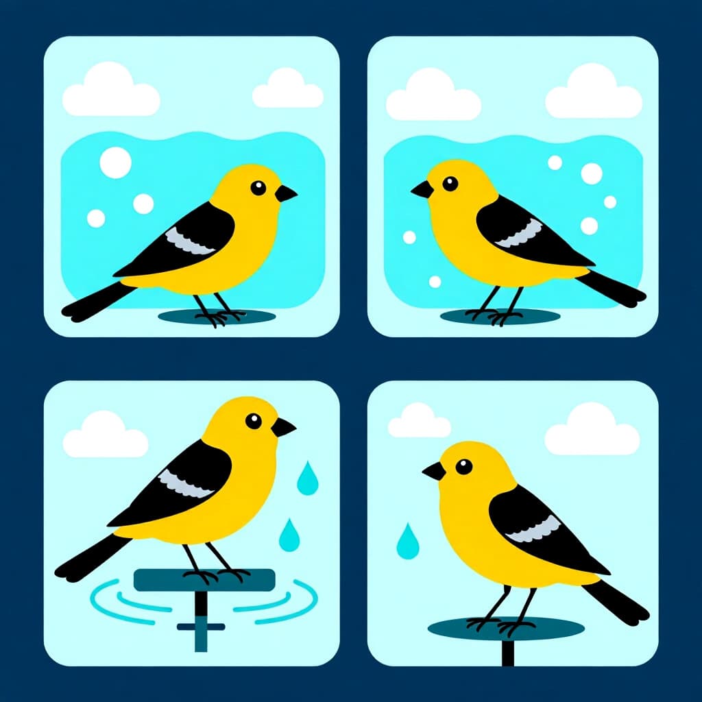 AI generated birds: picture about bird care. picture style: comic birds stepbystep fluid therapy s m, high quality, deta