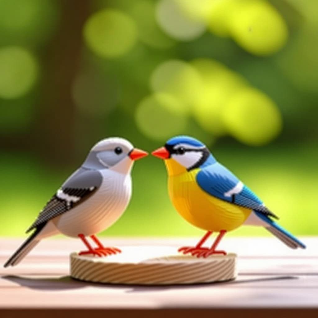 AI generated image: picture about bird care. picture style: comic diy foraging toys s m, high quality, detailed