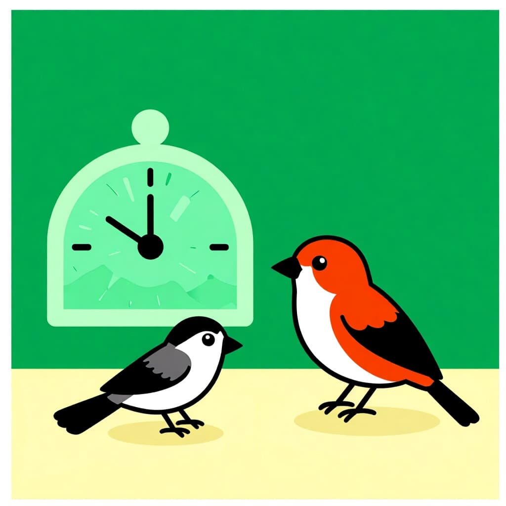 AI generated image: picture about bird care. picture style: comic quiet hour routine s m, high quality, detailed