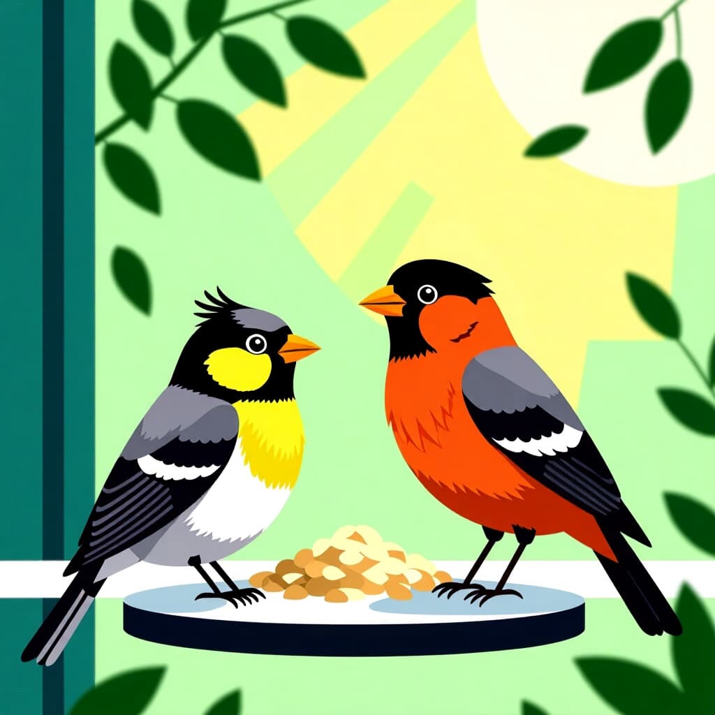 AI generated image: picture about bird care. picture style: comic creating isolation zone s m, high quality, detailed