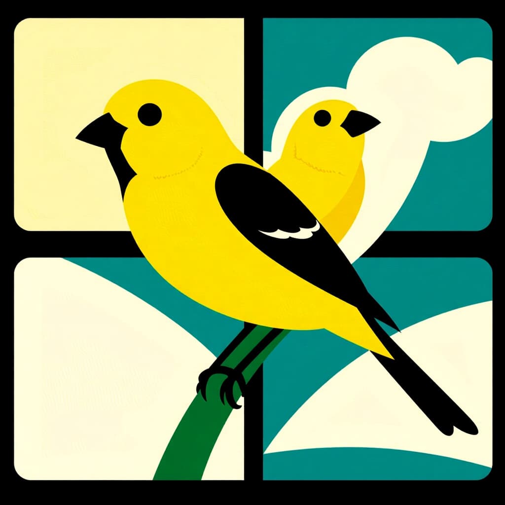 AI generated canary: picture about bird care. picture style: comic canary stepbystep training sing s m, high quality, det
