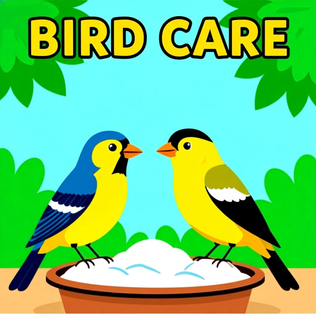 AI generated image: picture about bird care. picture style: comic quick home remedies s m, high quality, detailed