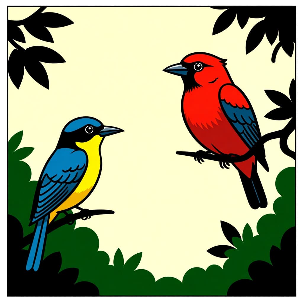 AI generated image: picture about bird care. picture style: comic set perfect first s m, high quality, detailed