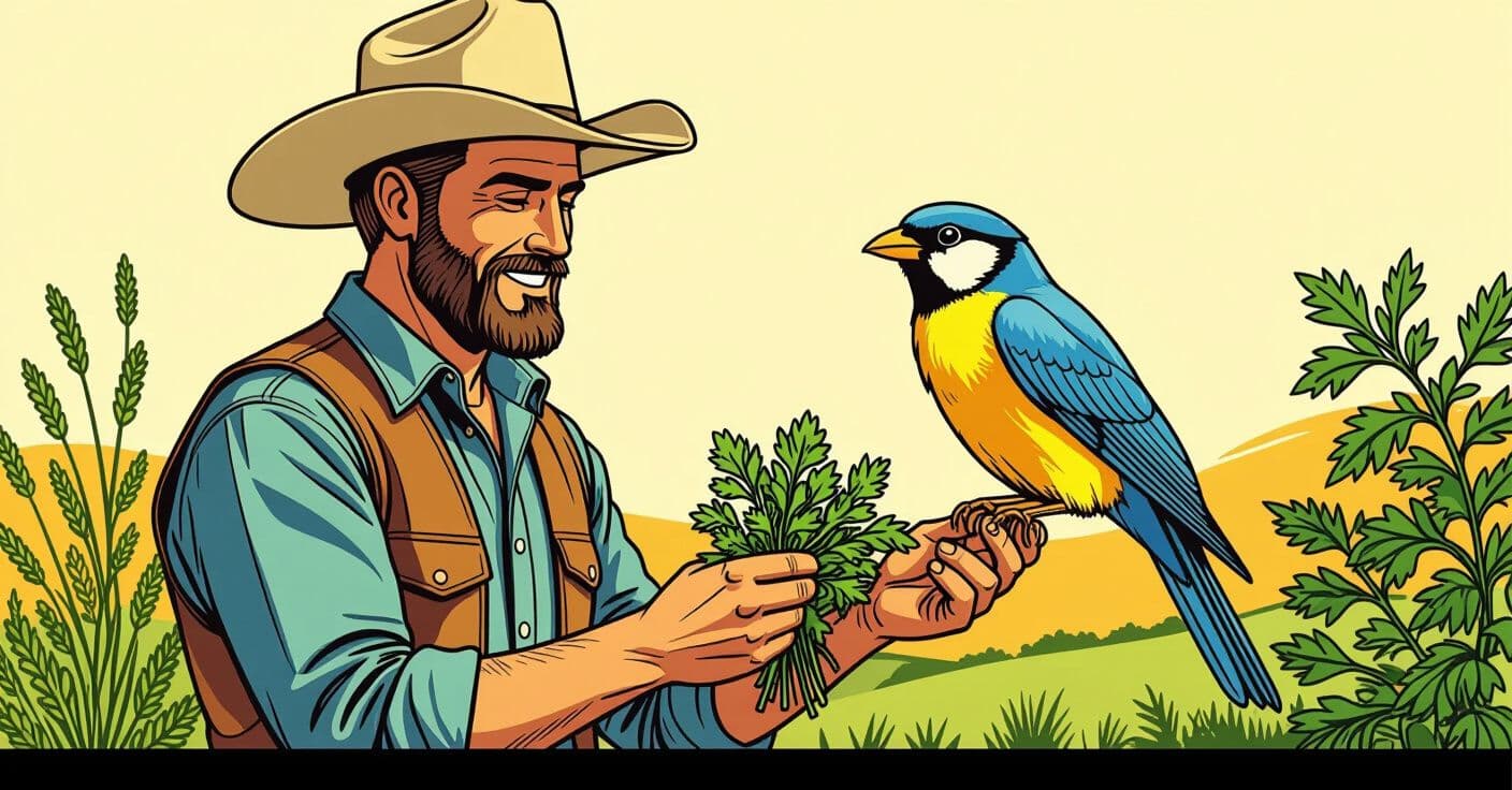 鳥に新鮮なハーブを安全に与えて栄養を追加する方法