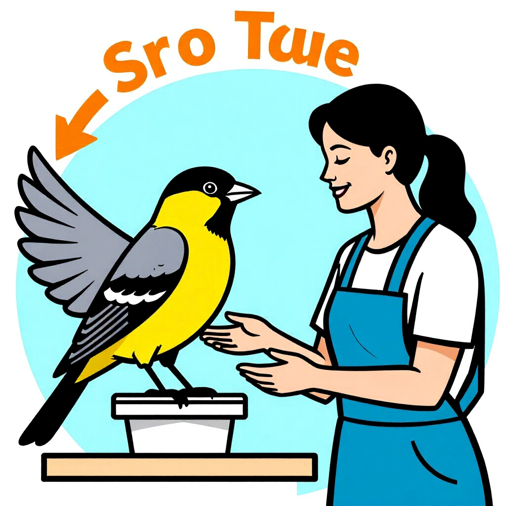 AI生成の鳥:鳥のケアに関する画像。画像スタイル:コミック国勢調査局の鳥がステップバイステップガイドで申請する様子、高画質