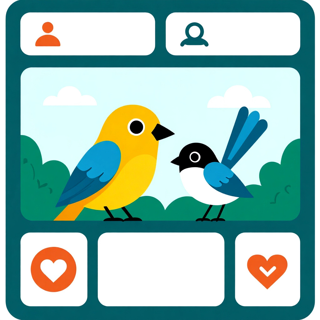AI generated bird: picture about bird care. picture style: comic introduction organize community birdrescue, high quali