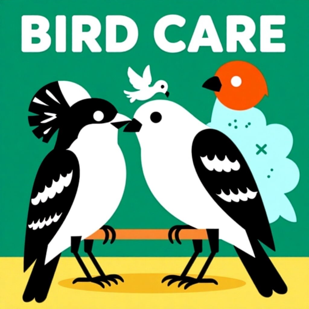 AI generated image: picture about bird care. picture style: comic molt management society s m, high quality, detailed