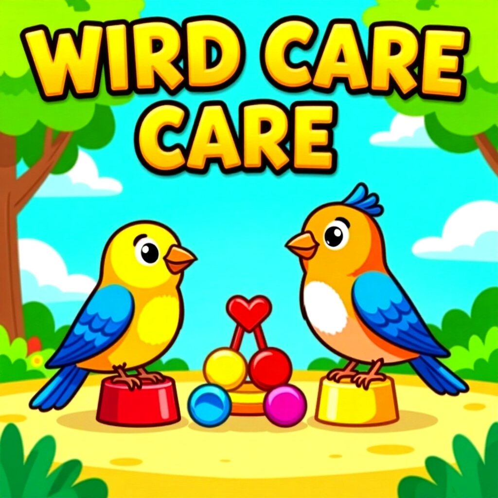 AI generated image: picture about bird care. picture style: comic introduction weekly toy rotation, high quality, detail