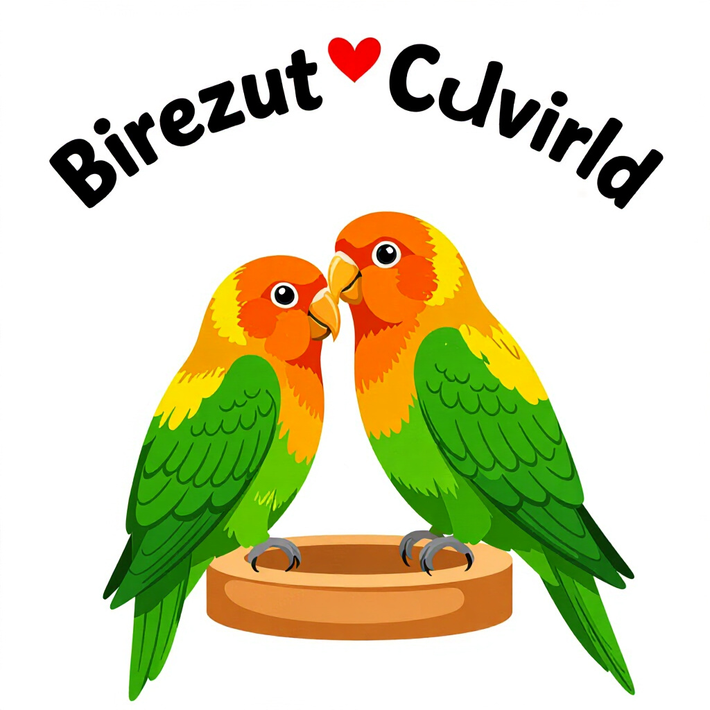 AI generated bird: picture about bird care. picture style: comic introduction stabilizing seizure lovebird, high qualit