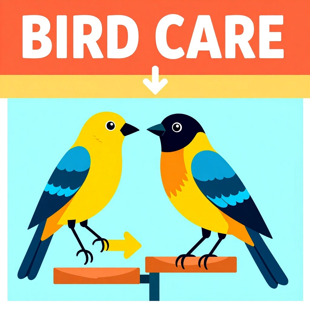 AI generated bird: picture about bird care. picture style: comic this guide matters bird stepbystep guide applying, hig