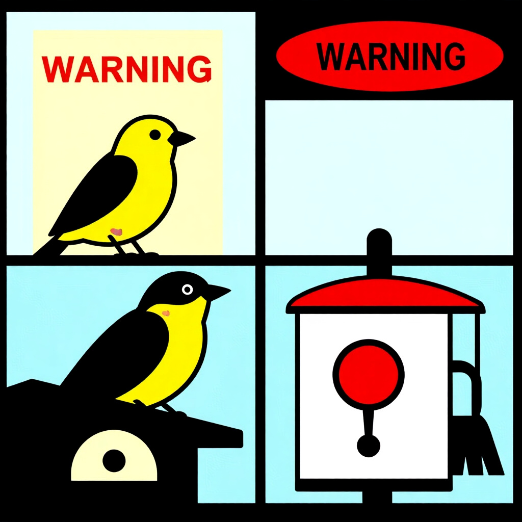 AI generated image: picture about bird care. picture style: comic spotting warning signs s m, high quality, detailed