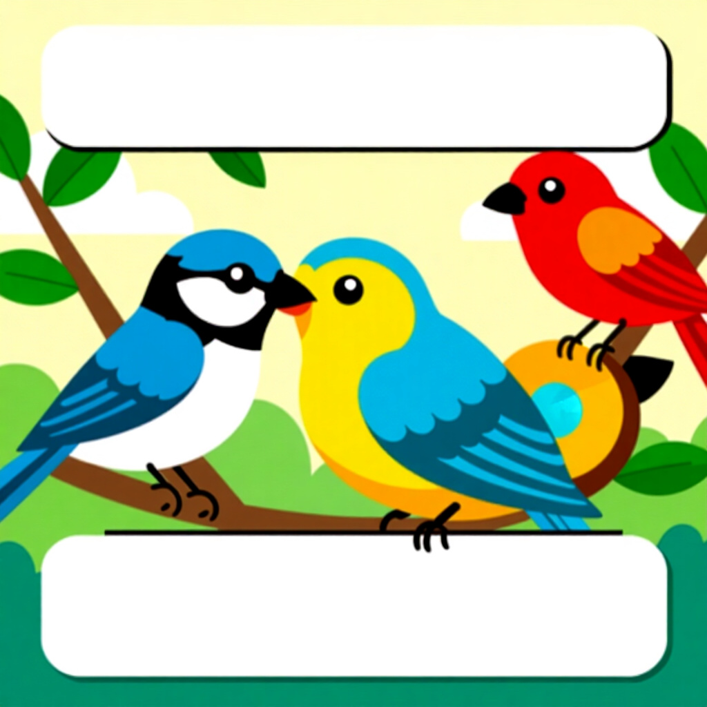 AI generated画像: 鳥の飼育に関する絵。絵のスタイル: コミック導入空間が重要デザイン、高品質、詳細