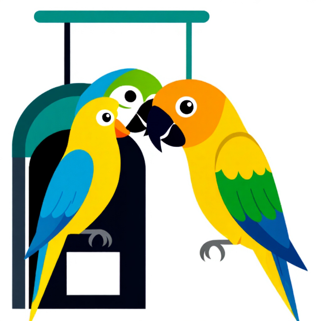 AI generated bird: picture about bird care. picture style: comic introduction pet bird choose right insurance, high qua