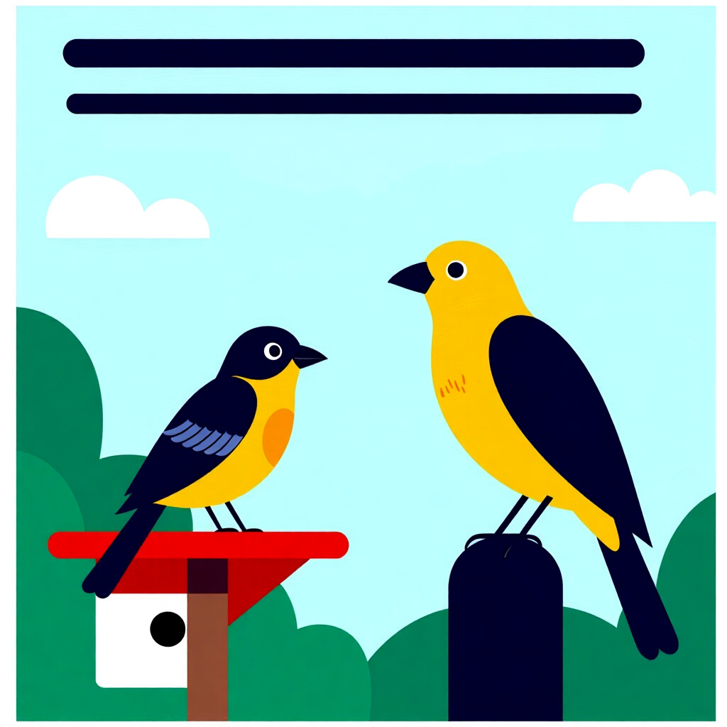AI generated image: picture about bird care. picture style: comic introduction understanding risks wide, high quality, d