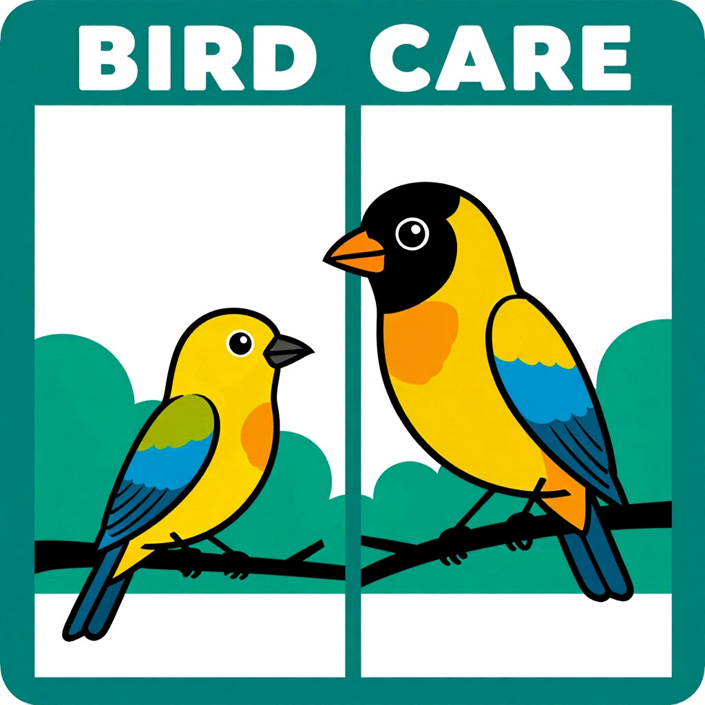 AI generated birds: picture about bird care. picture style: comic species birds common misconceptions about s m, high qu