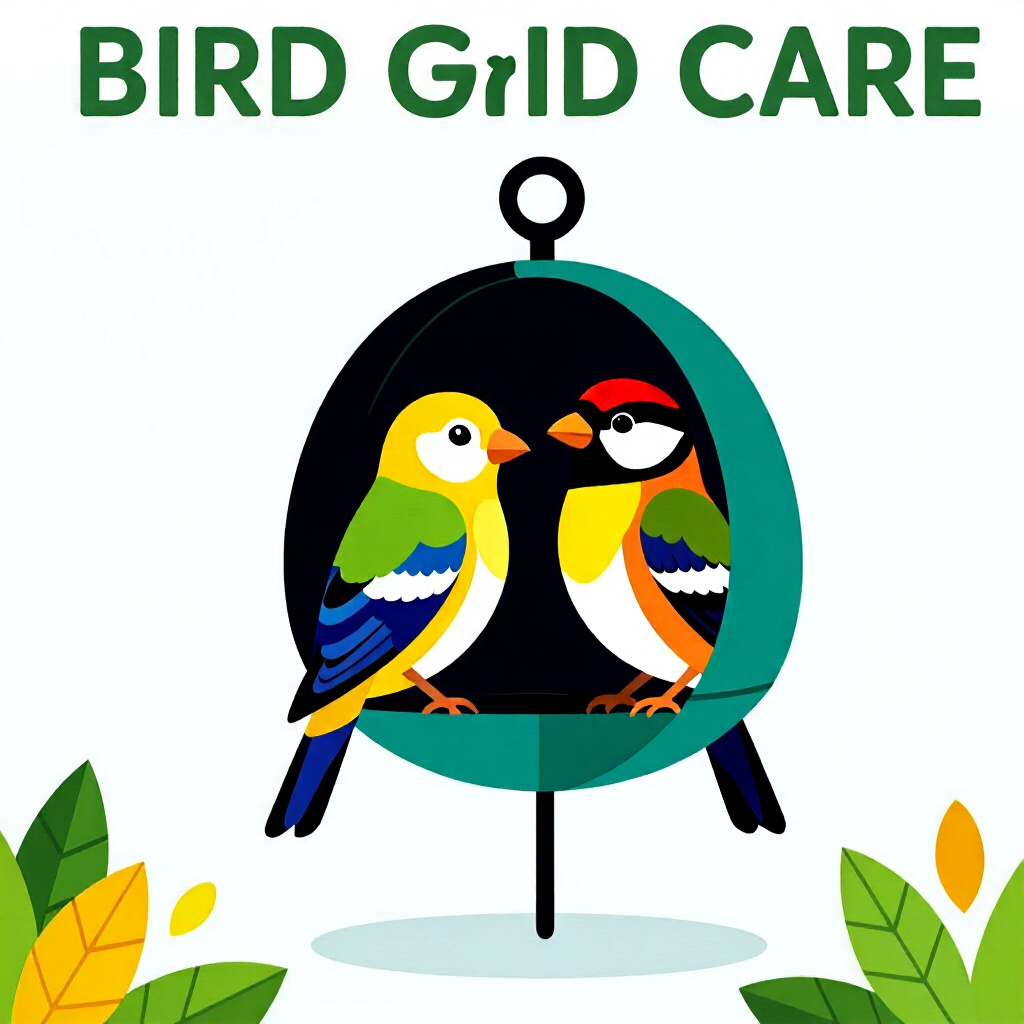AI generated bird: picture about bird care. picture style: comic bird species foldable travel pods s m, high quality, d