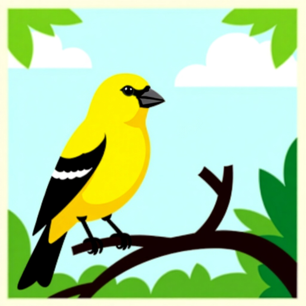 AI generated canary: picture about bird care. picture style: comic canary behavioral reset techniques s m, high quality, 