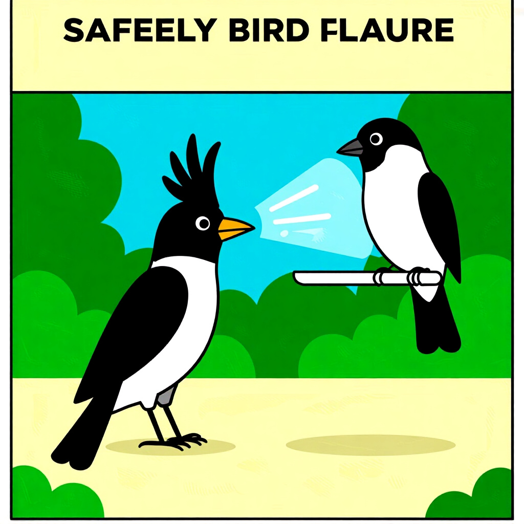 AI generated image: picture about bird care. picture style: comic introduction safely prepare hardboiled, high quality, 