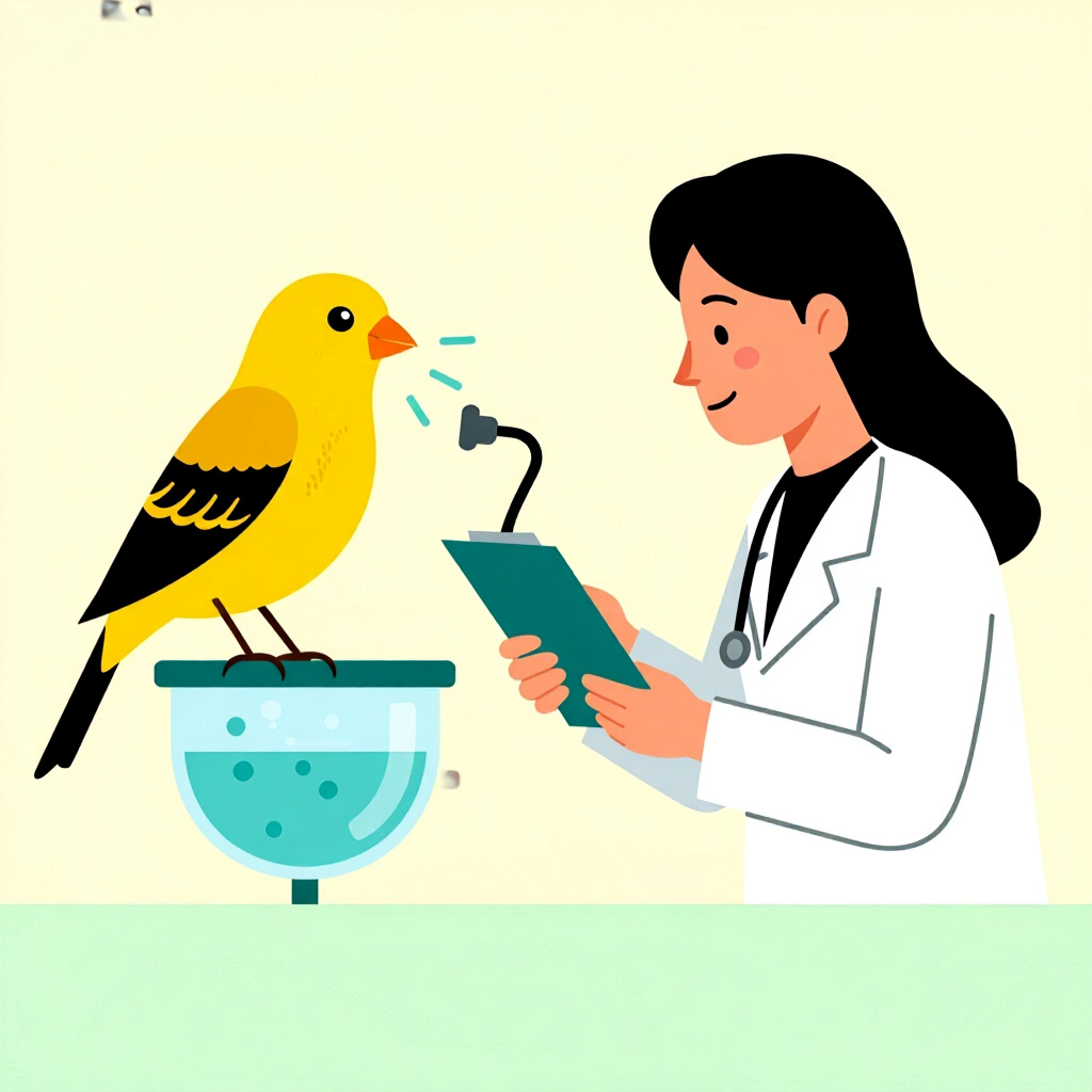 AI generated canary: picture about bird care. picture style: comic introduction canary diagnosing common health, high qua