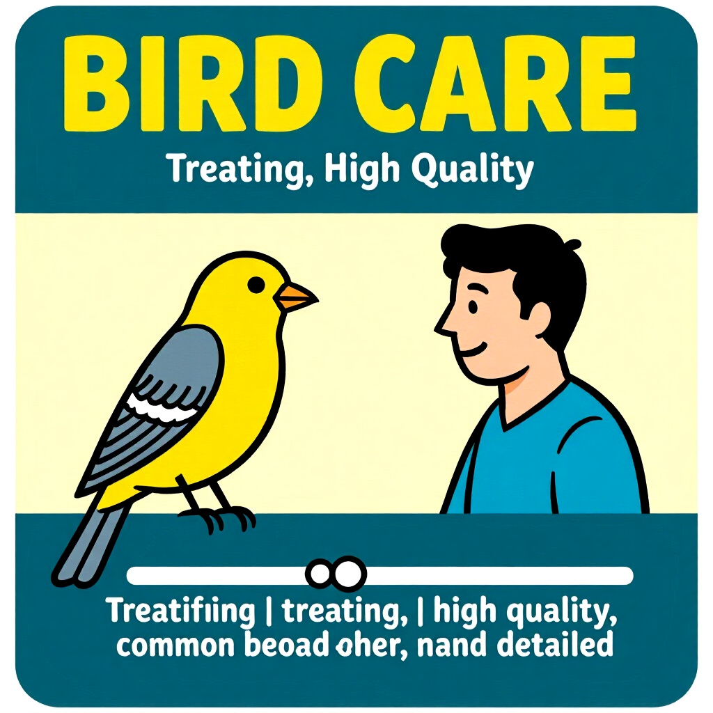 AI generated image: picture about bird care. picture style: comic introduction identifying treating common, high quality