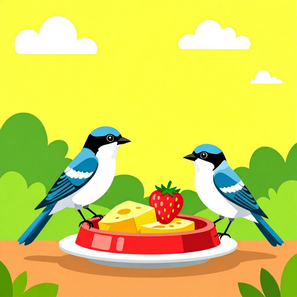AI generated bird: picture about bird care. picture style: comic these foods are bird emergency response plan, high qua