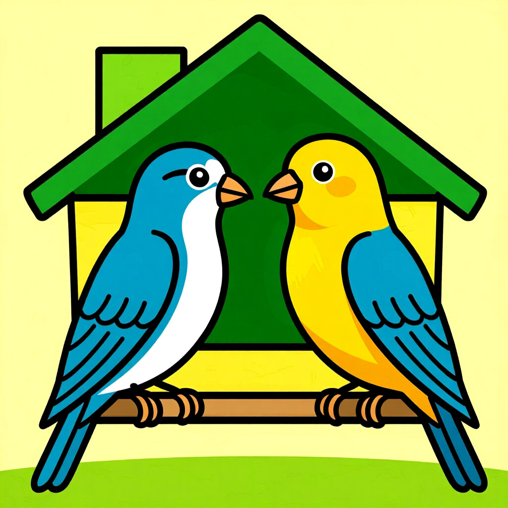 AI generated image: picture about bird care. picture style: comic maintaining ideal 7080f s m, high quality, detailed