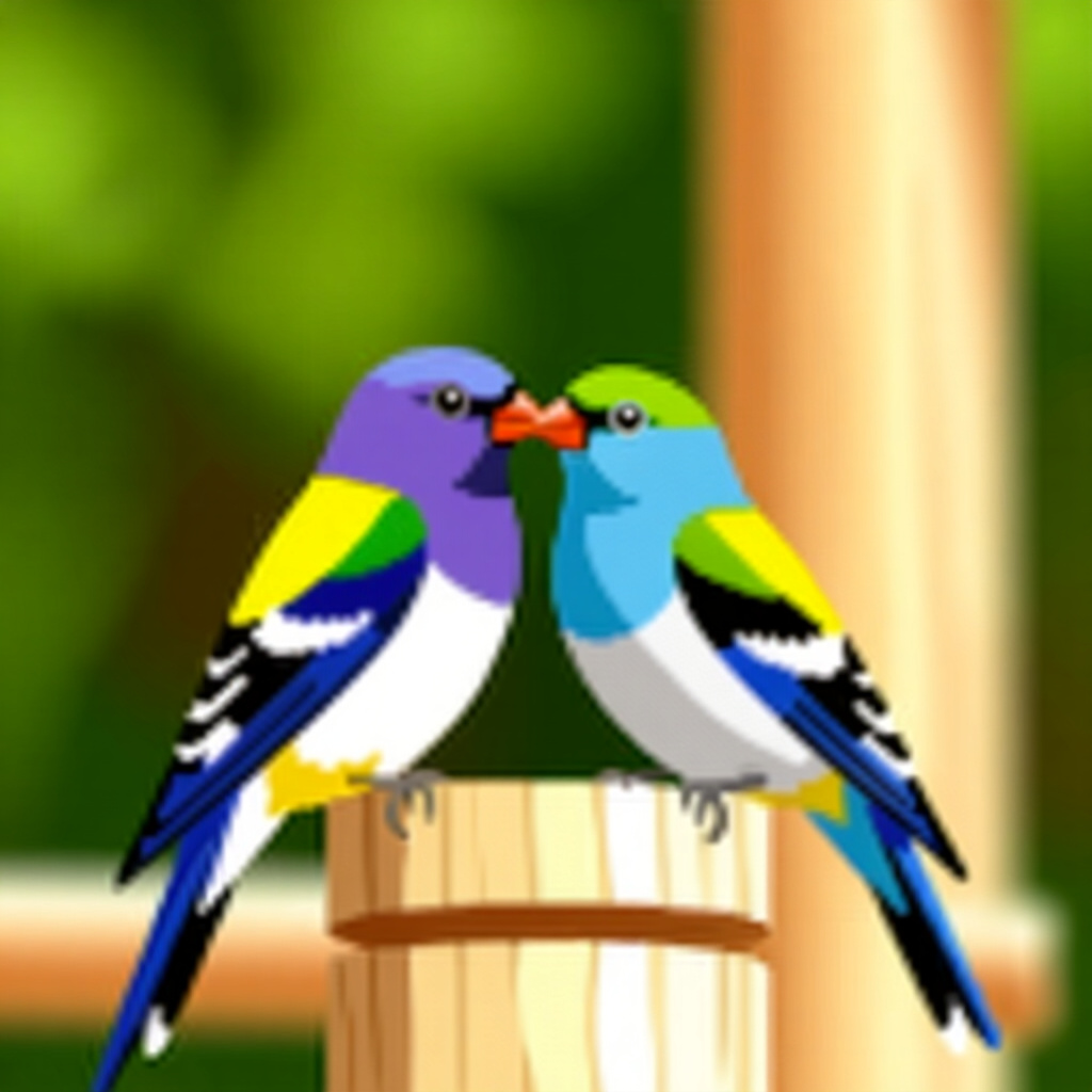 AI generated image: picture about bird care. picture style: comic ditch dowels embrace enrichment ideas munias, high qua