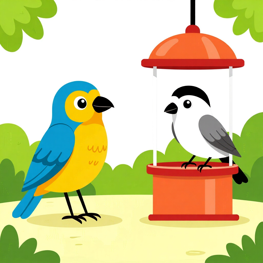 AI generated image: picture about bird care. picture style: comic positive reinforcement punishment s m, high quality, d