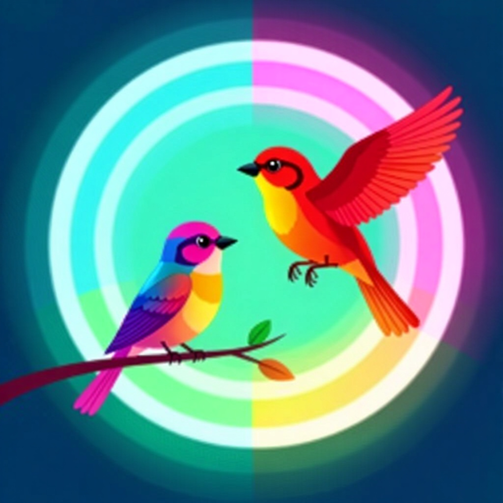 AI generated image: picture about bird care. picture style: comic introduction balancing light cycles, high quality, det