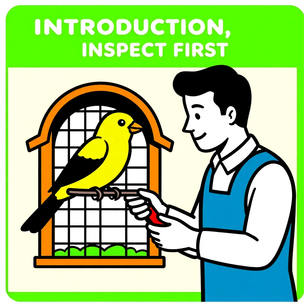 AI generated画像: 鳥のお世話に関する絵。絵のスタイル: 漫画 導入 安全第一 点検, 高品質, 詳細