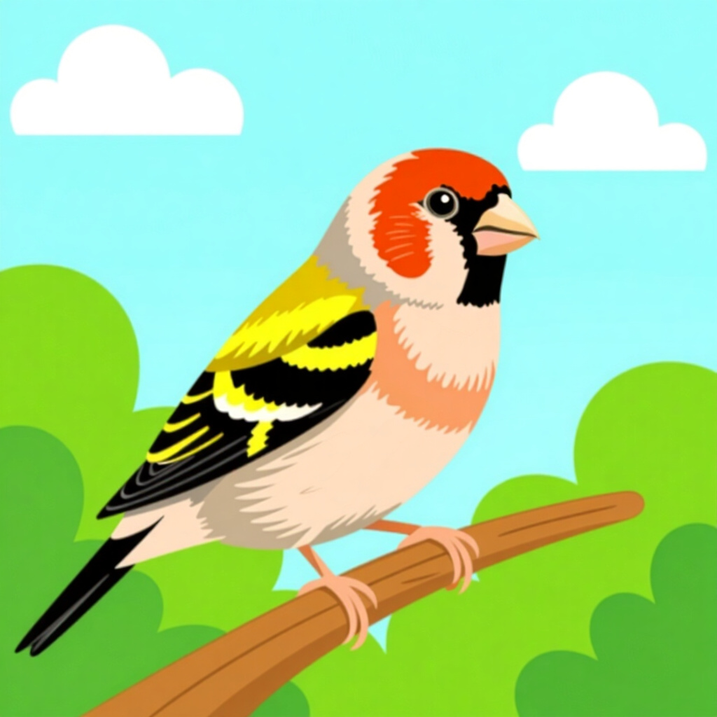AI generated finch: picture about bird care. picture style: comic pet finch essential vaccines which s m, high quality,