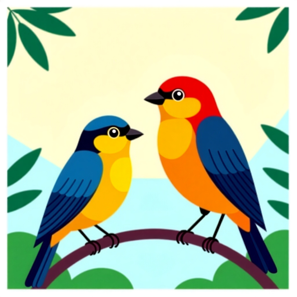 AI generated image: picture about bird care. picture style: comic creating lowstress quarantine s m, high quality, detai