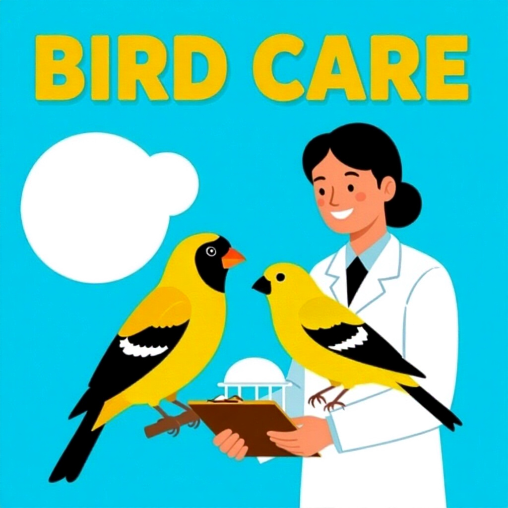 AI generated bird: picture about bird care. picture style: comic introduction bird understanding breeder licenses, high