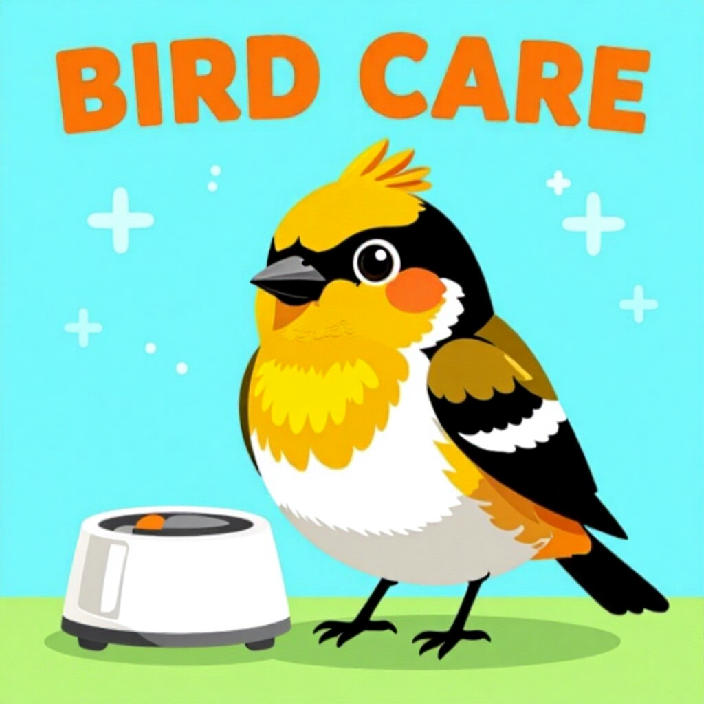 AI generated bird: picture about bird care. picture style: comic bird pets obesity matters small veterinarybacked metab