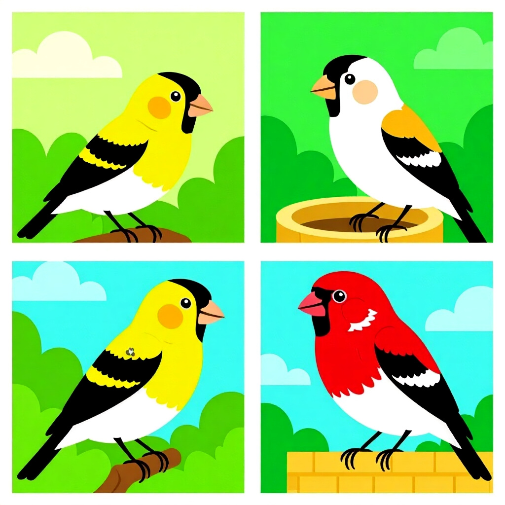 AI generated finch: picture about bird care. picture style: comic whats going coccidiosis finch identifying treating com