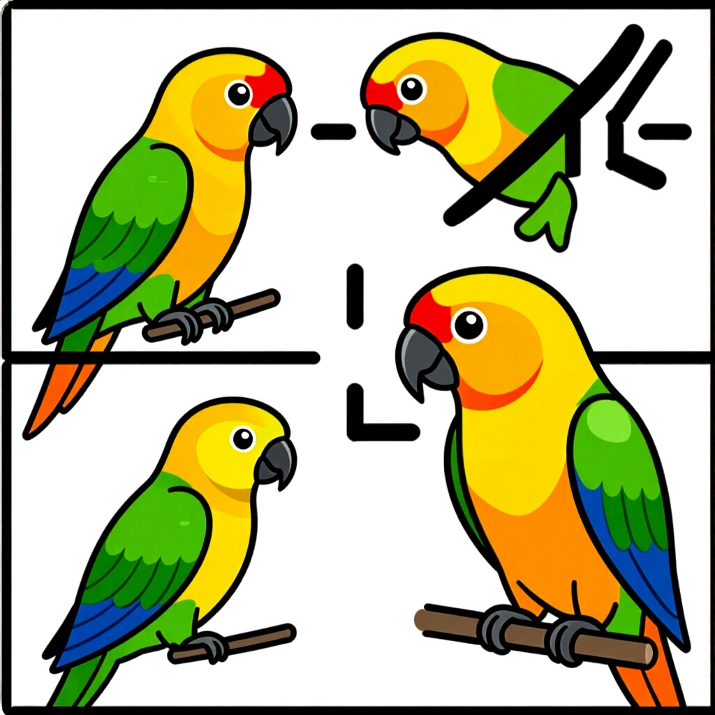 AI generated parrots: picture about bird care. picture style: comic foundations captureclickreward first parrots stepbyste