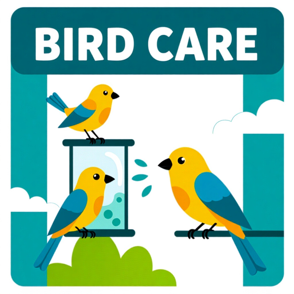 AI generated birds: picture about bird care. picture style: comic introduction species birds common misconceptions about