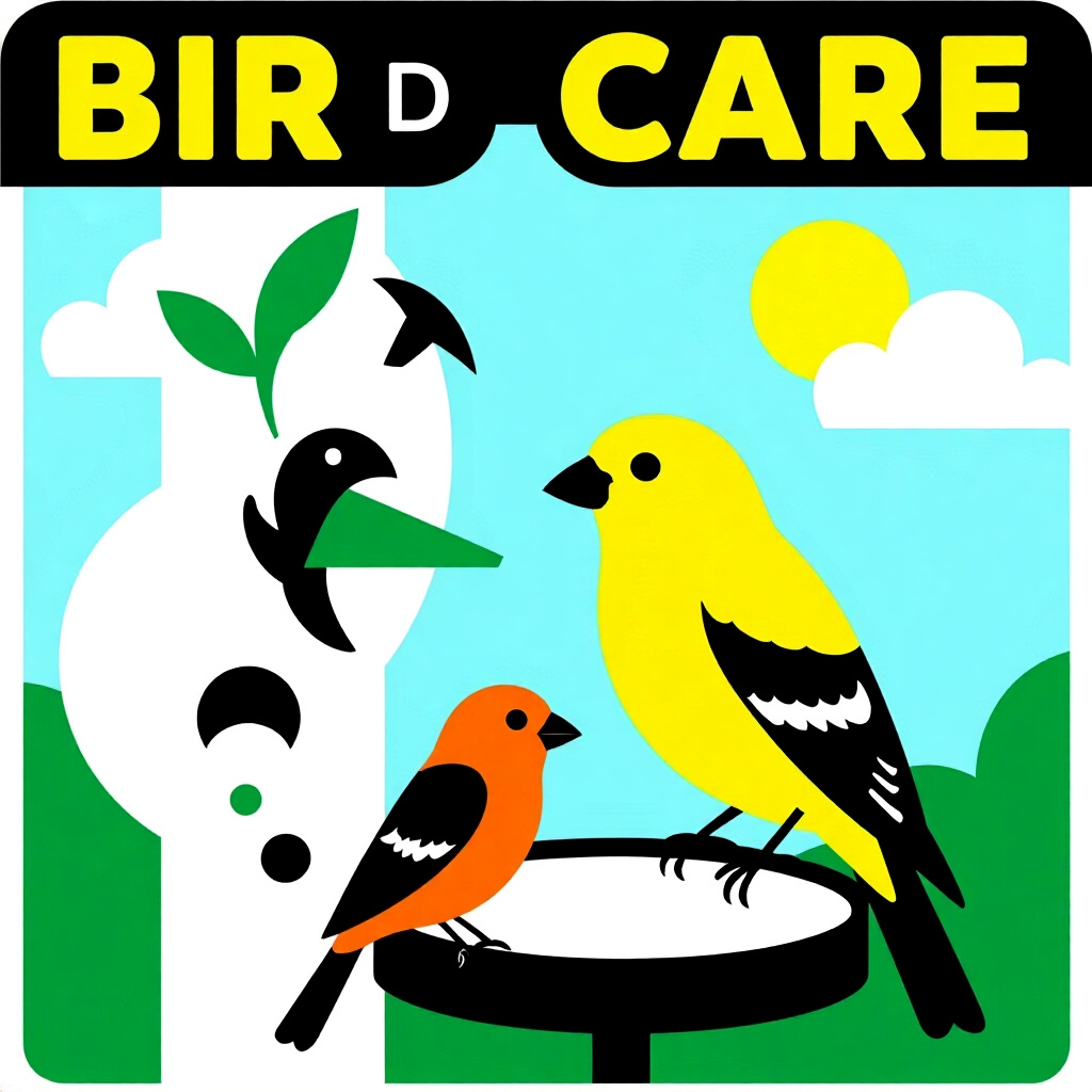 AI generated image: picture about bird care. picture style: comic expert verdict top s m, high quality, detailed