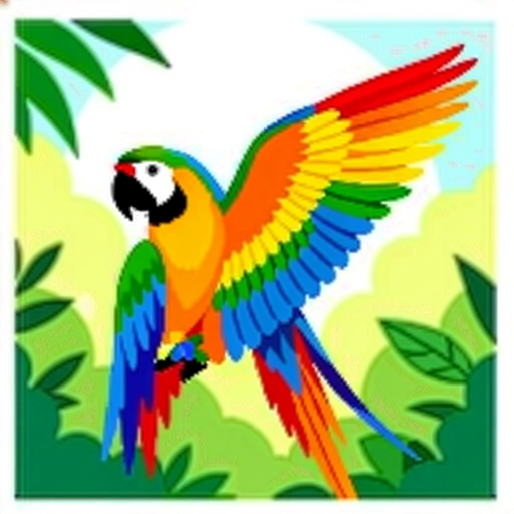 AI generated parrots: picture about bird care. picture style: comic introduction parrots hidden meaning wing, high quality