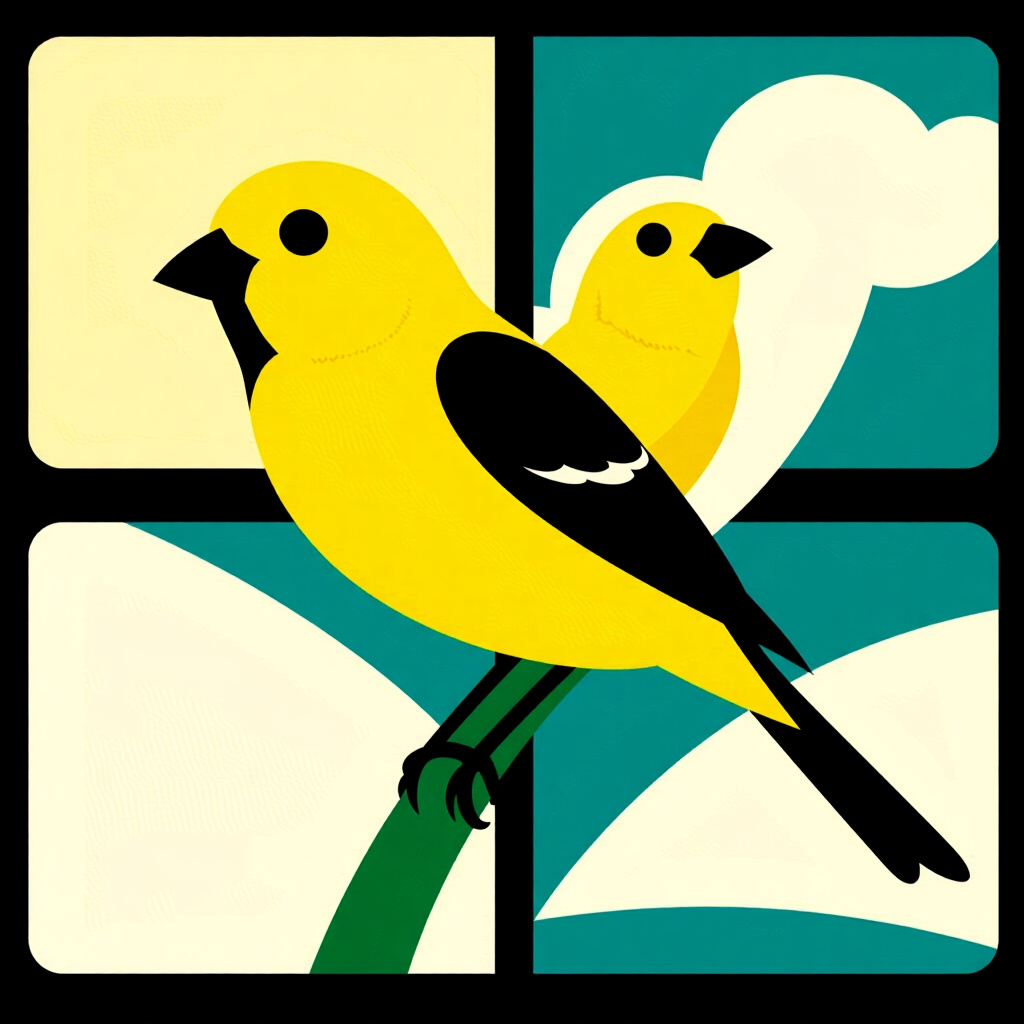 AI generated canary: picture about bird care. picture style: comic canary stepbystep training sing s m, high quality, det
