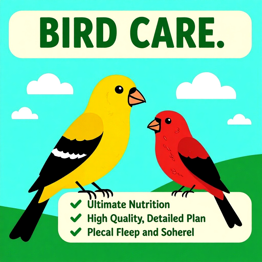 AI generated canary: picture about bird care. picture style: comic introduction canary ultimate nutrition plan, high qual