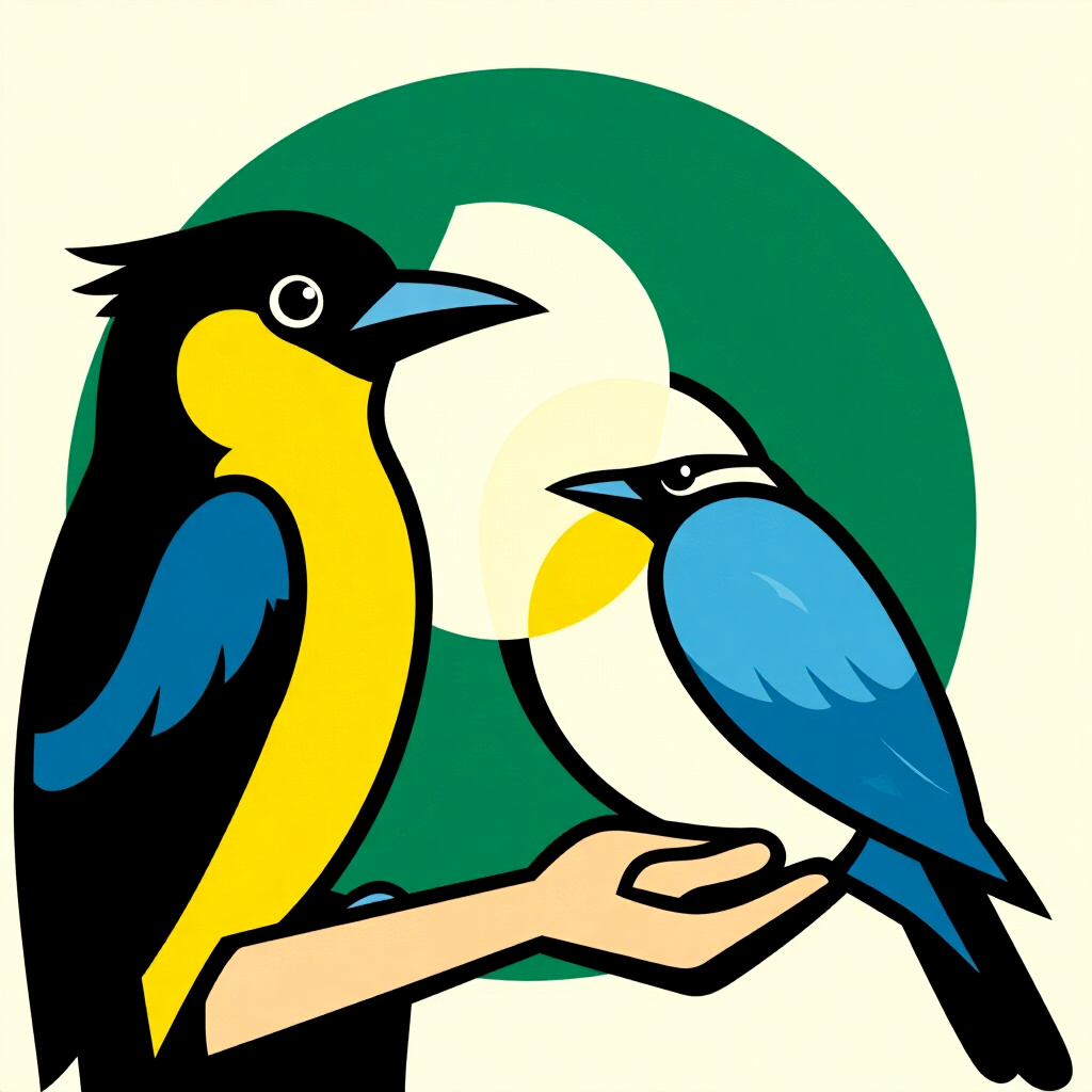 AI generated image: picture about bird care. picture style: comic look recognizing treating common, high quality, detail
