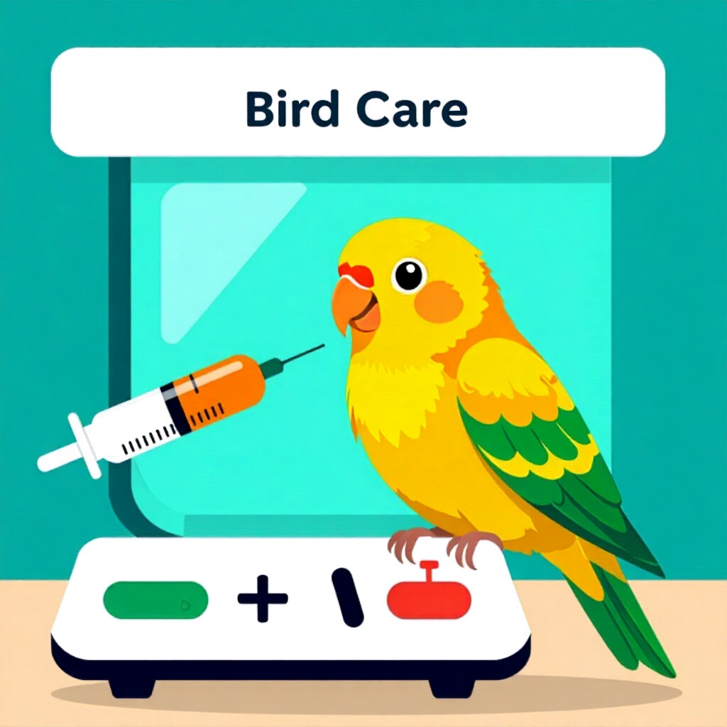 AI generated birds: picture about bird care. picture style: comic quick dose calculator pet birds vaccination options sm