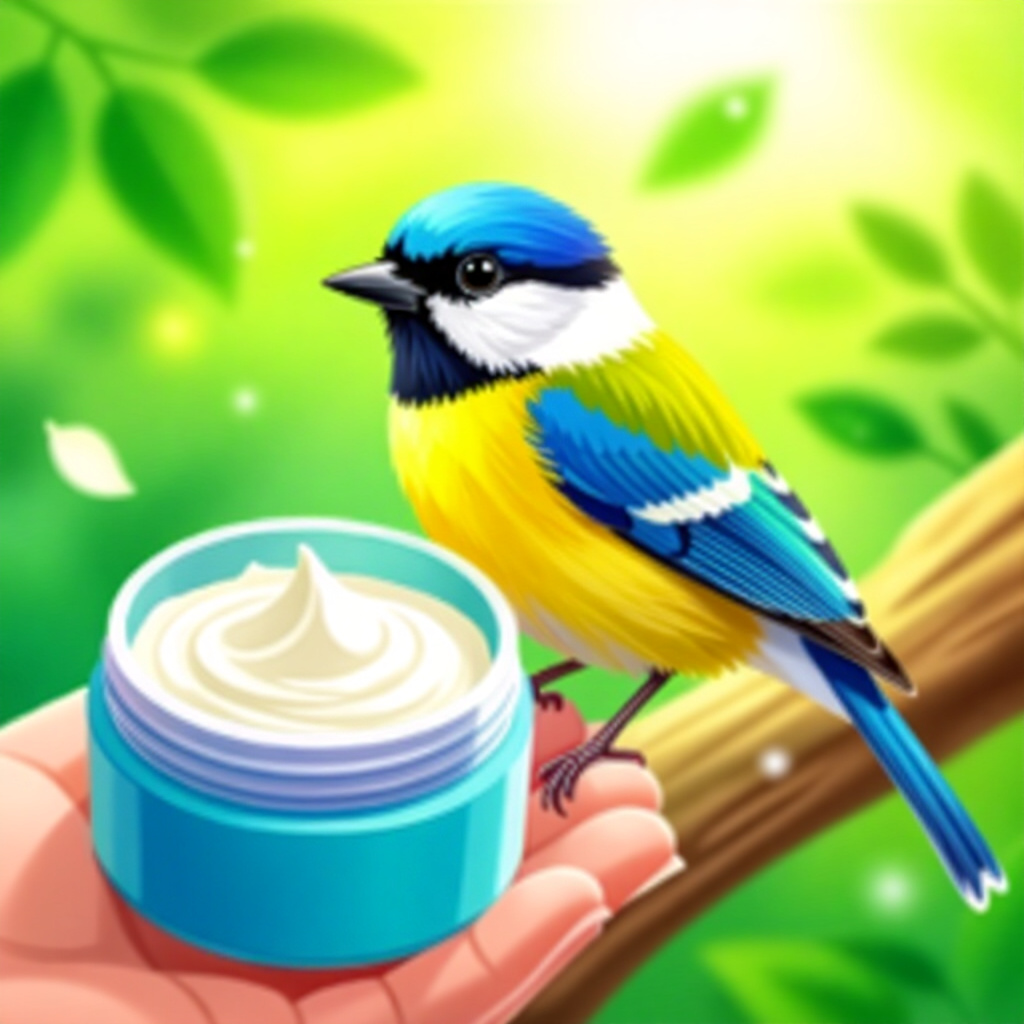 AI generated image: picture about bird care. picture style: comic calciumrich paste gamechanger diy mineral paste, high