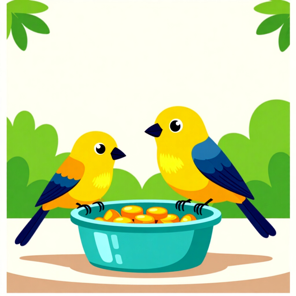 AI generated image: picture about bird care. picture style: comic just pinch wont portion control 101, high quality, det