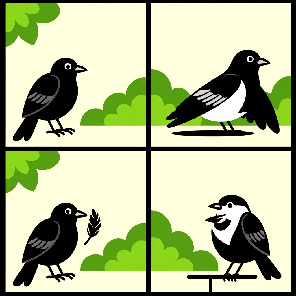 AI generated image: picture about bird care. picture style: comic introduction molting feather care, high quality, detai