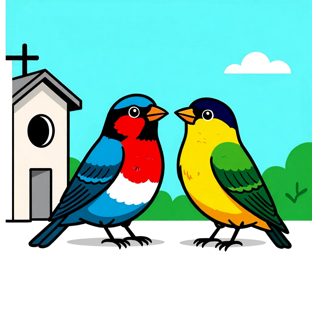 AI generated bird: picture about bird care. picture style: comic introduction appeal birdrestriction ordinance, high qu