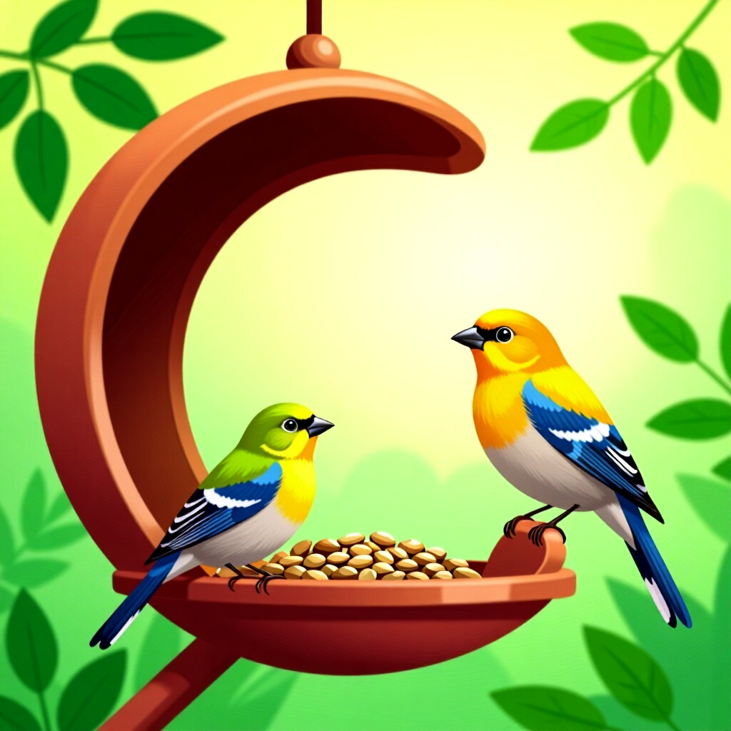AI generated image: picture about bird care. picture style: comic integrating new munias s m, high quality, detailed